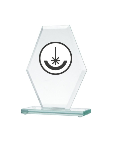 Trofeum szklane grawerowane