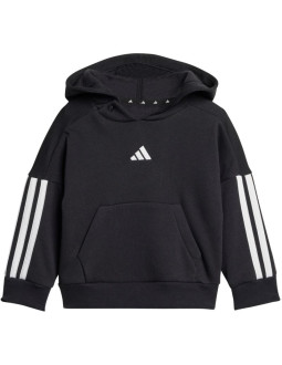 Dres dla dzieci adidas essentials joggers 3 stripes fleece hoodie czarny jd6484 2