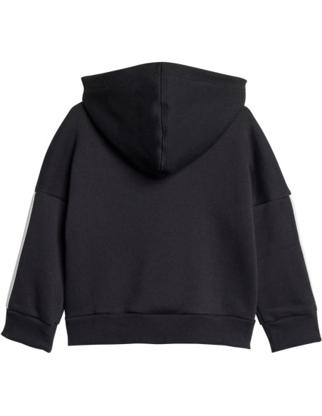 Dres dla dzieci adidas essentials joggers 3 stripes fleece hoodie czarny jd6484