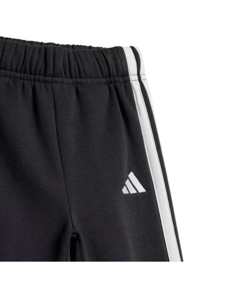 Dres dla dzieci adidas essentials joggers 3 stripes fleece hoodie czarny jd6484