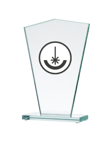 Trofeum szklane grawerowane