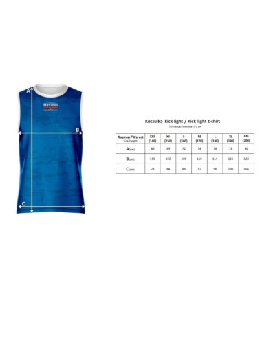 Koszulka bez rękawów masters do kick lightu (wako approved)
