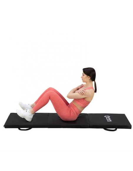 Materac gimnastyczny składany czarny 1800x600x500mm hms mgs02