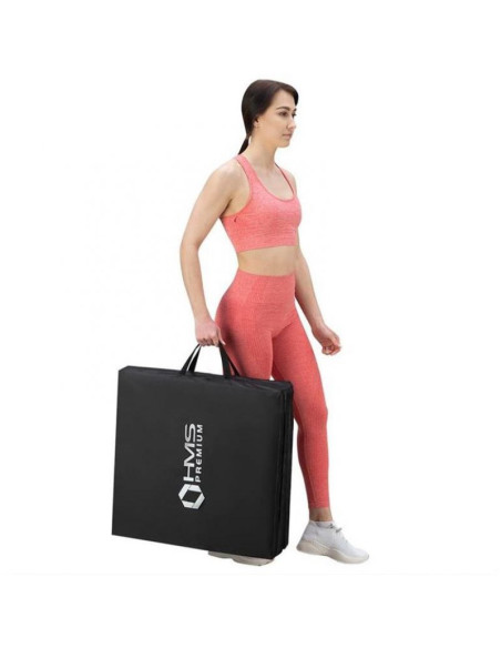 Materac gimnastyczny składany czarny 1800x600x500mm hms mgs02