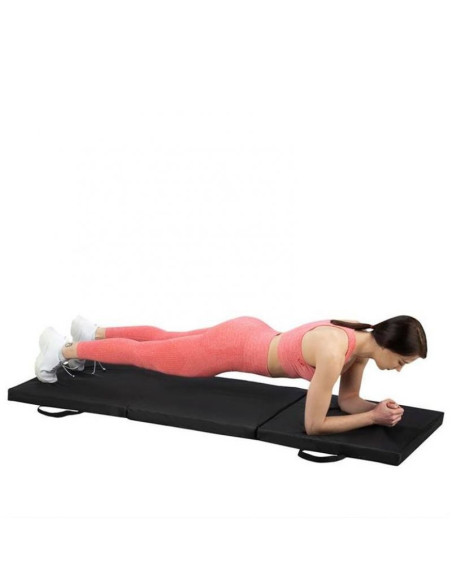 Materac gimnastyczny składany czarny 1800x600x500mm hms mgs02