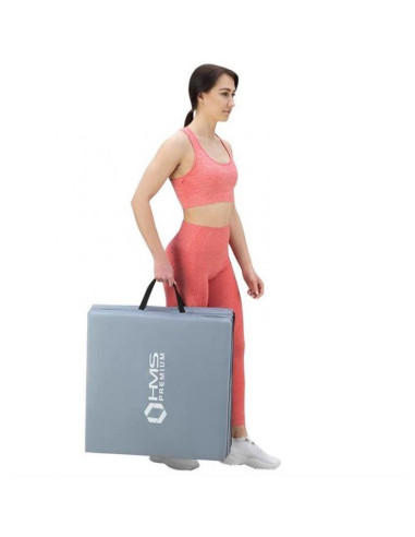 Materac gimnastyczny hms mgs02 składany szary 1800x600x500mm