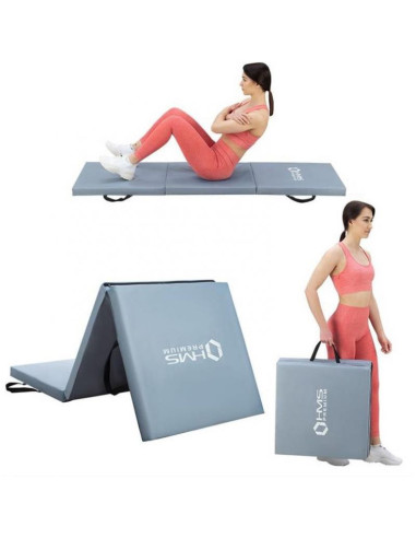 Materac gimnastyczny hms mgs02 składany szary 1800x600x500mm