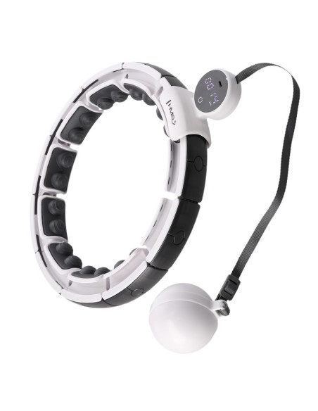 Hula hop hms hhm16 z magnesem i obciążeniem biały + licznik