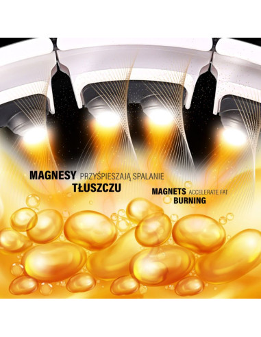 Hula hop hms hhm16 z magnesem i obciążeniem biały + licznik