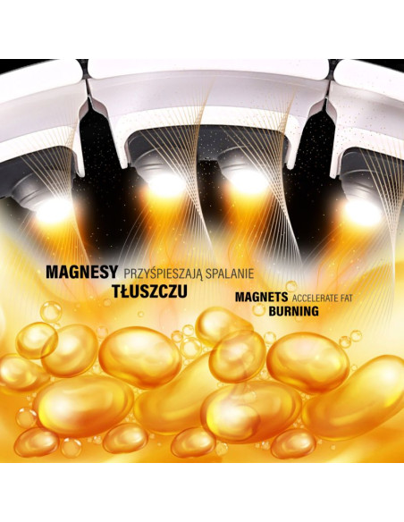 Hula hop hms hhm16 z magnesem i obciążeniem biały + licznik