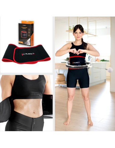 Hula hop hms hhm16 z magnesem i obciążeniem biały + licznik