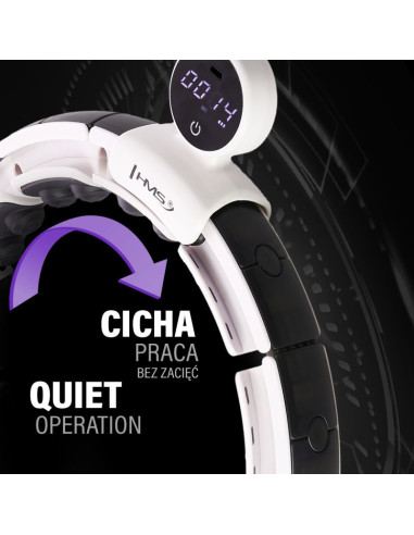 Hula hop hms hhm16 z magnesem i obciążeniem biały + licznik