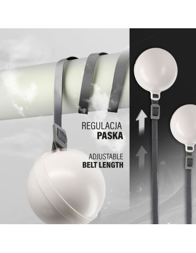 Hula hop hms hhm16 z magnesem i obciążeniem biały + licznik