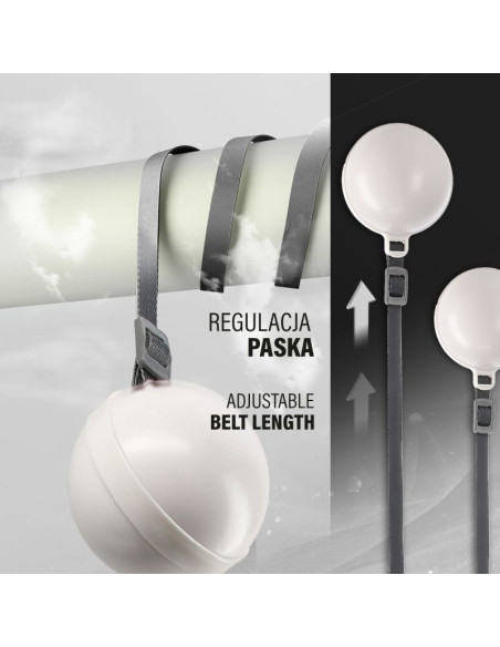 Hula hop hms hhm16 z magnesem i obciążeniem biały + licznik