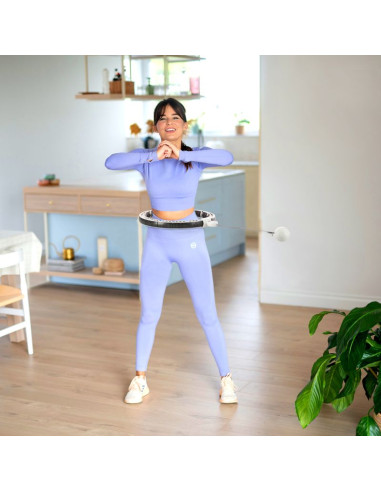 Hula hop hms hhm16 z magnesem i obciążeniem biały + licznik