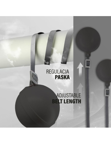 Hhm16 hula hop black/pink z magnesami i obciążnikiem + licznik hms