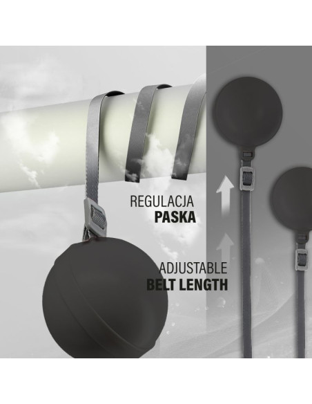 Hhm16 hula hop black/pink z magnesami i obciążnikiem + licznik hms