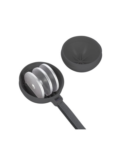 Hhm16 hula hop black/pink z magnesami i obciążnikiem + licznik hms