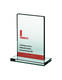 Trofeum szklane grawerowane + wypełnienie farbą 2