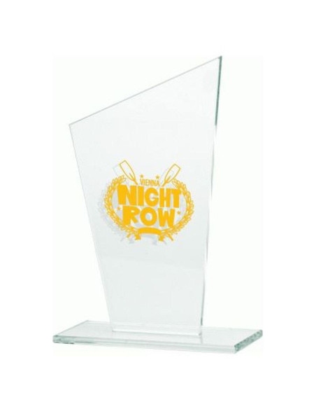 Trofeum szklane grawerowane + wypełnienie farbą