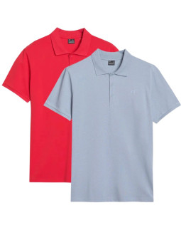Koszulka męska polo 4f (zestaw koszulek 2 szt.) 2p-ss-4fwss25tptsm407-92s