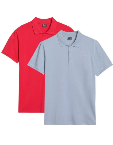 Koszulka męska polo 4f (zestaw koszulek 2 szt.) 2p-ss-4fwss25tptsm407-92s