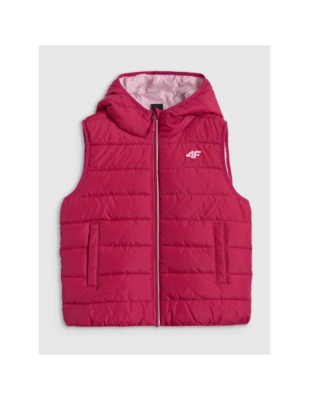 Bezrękawnik puchowy z wypełnieniem syntetycznym dziewczęcy 4f 4fjraw25tvjaf322-54s