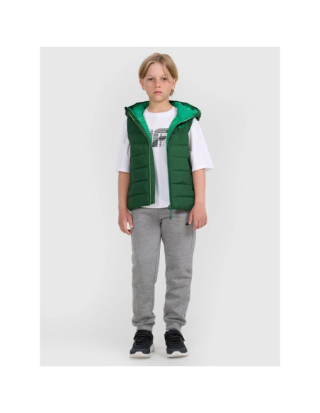 Bezrękawnik puchowy z wypełnieniem syntetycznym chłopięcy 4f 4fjraw25tvjam324-41s