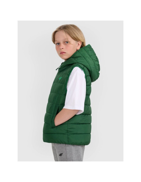 Bezrękawnik puchowy z wypełnieniem syntetycznym chłopięcy 4f 4fjraw25tvjam324-41s
