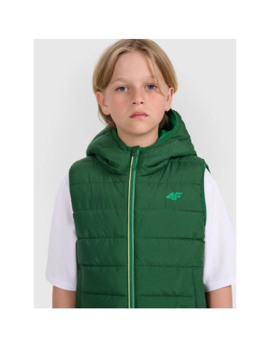 Bezrękawnik puchowy z wypełnieniem syntetycznym chłopięcy 4f 4fjraw25tvjam324-41s
