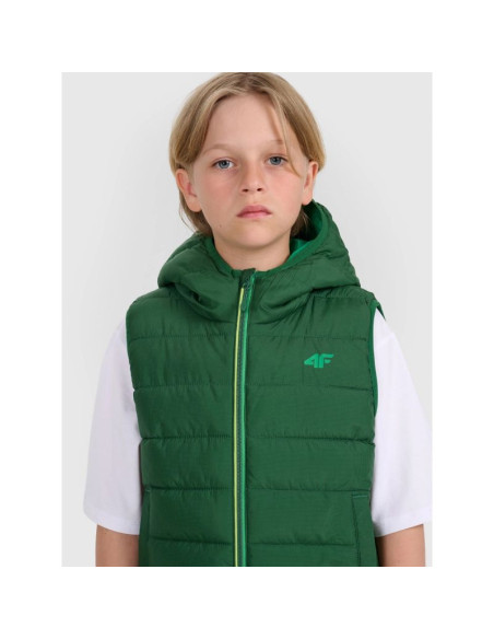 Bezrękawnik puchowy z wypełnieniem syntetycznym chłopięcy 4f 4fjraw25tvjam324-41s