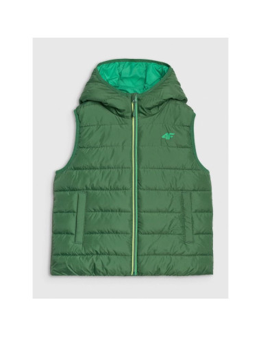 Bezrękawnik puchowy z wypełnieniem syntetycznym chłopięcy 4f 4fjraw25tvjam324-41s
