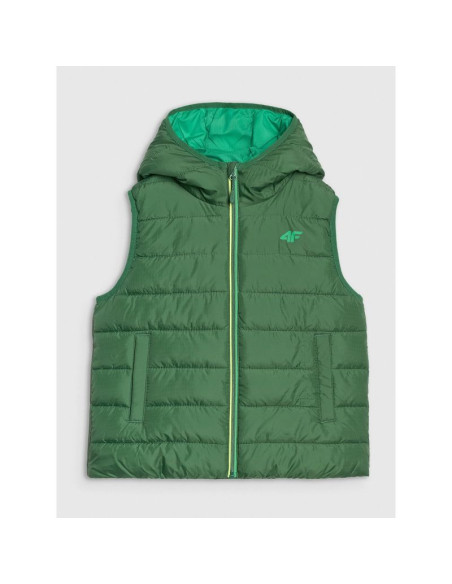 Bezrękawnik puchowy z wypełnieniem syntetycznym chłopięcy 4f 4fjraw25tvjam324-41s