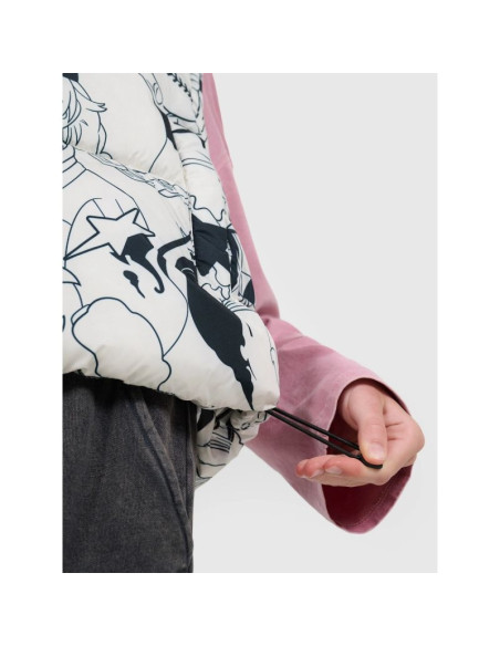 Bezrękawnik puchowy z wypełnieniem syntetycznym dziewczęcy 4f 4fjraw25tvjaf320-11a