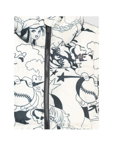 Bezrękawnik puchowy z wypełnieniem syntetycznym dziewczęcy 4f 4fjraw25tvjaf320-11a