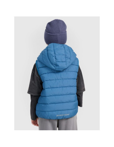 Bezrękawnik puchowy z wypełnieniem syntetycznym chłopięcy 4f 4fjraw25tvjam324-32s