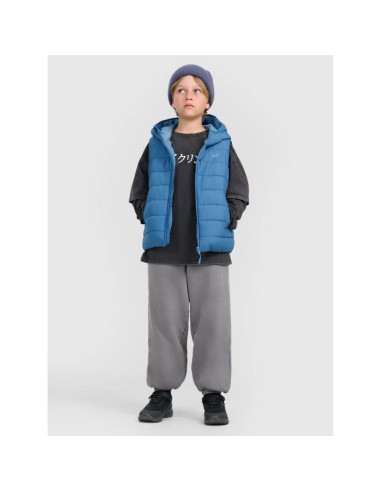 Bezrękawnik puchowy z wypełnieniem syntetycznym chłopięcy 4f 4fjraw25tvjam324-32s