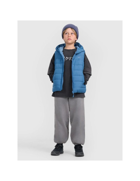 Bezrękawnik puchowy z wypełnieniem syntetycznym chłopięcy 4f 4fjraw25tvjam324-32s
