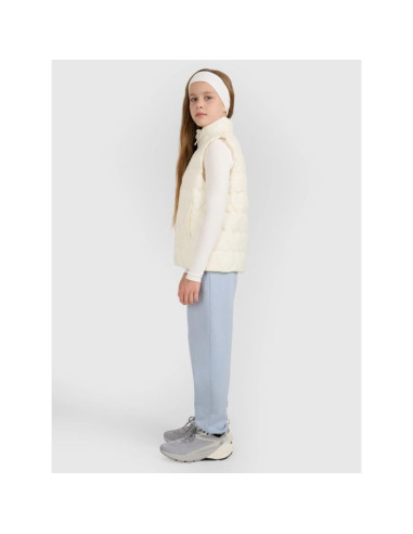 Bezrękawnik puchowy z wypełnieniem syntetycznym dziewczęcy 4f 4fjraw25tvjaf323-11s