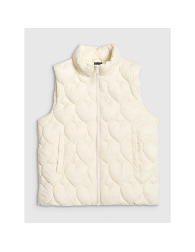 Bezrękawnik puchowy z wypełnieniem syntetycznym dziewczęcy 4f 4fjraw25tvjaf323-11s