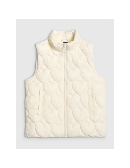 Bezrękawnik puchowy z wypełnieniem syntetycznym dziewczęcy 4f 4fjraw25tvjaf323-11s