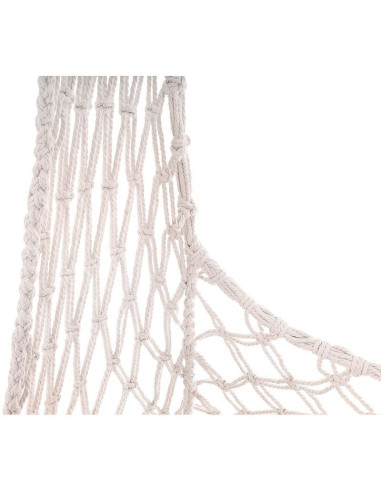 Hamak ażurowy fotel wiszący bocianie gniazdo 60x60x150cm z poduszką ecru