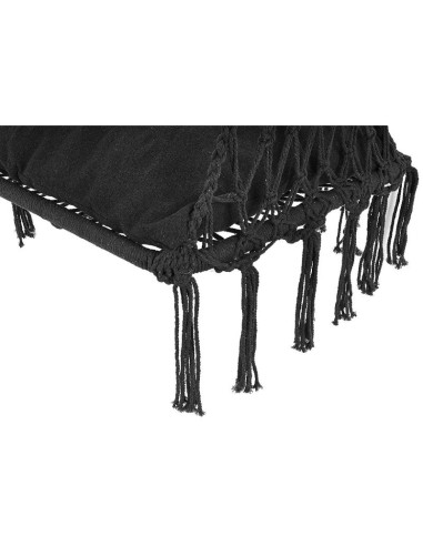 Hamak ażurowy fotel wiszący bocianie gniazdo 60x60x115cm z poduszką ciemno szary