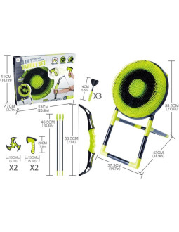 Zestaw gier 4w1 dart łuk siekierka shuriken 2