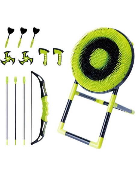 Zestaw gier 4w1 dart łuk siekierka shuriken