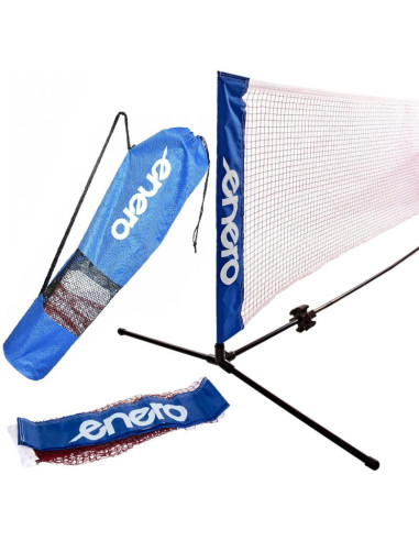 Siatka ze słupkami enero 310x73cm 2w1 do tenisa ziemnego, siatkonogi