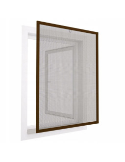 Moskitiera okno alu 120x140 brąz 2