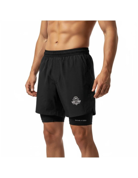Spodenki shorty mma z leginsami czarne dbx bushido