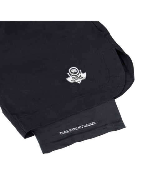 Spodenki shorty mma z leginsami czarne dbx bushido