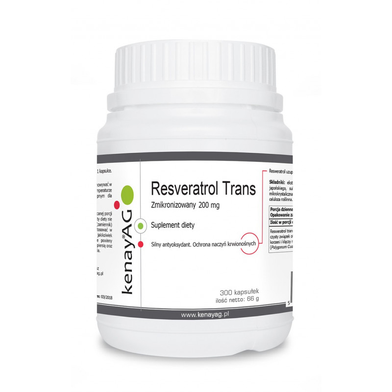 Zmikronizowany Resveratrol 200 mg (300 kaps.)